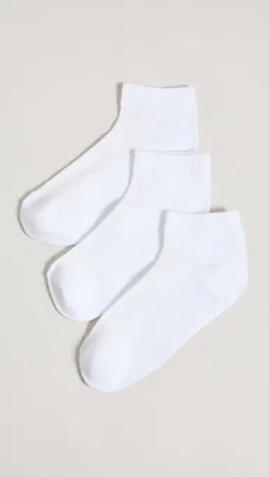 Stems Everyday Ankle Socks Pack Whites One Size | Thumbnail 2