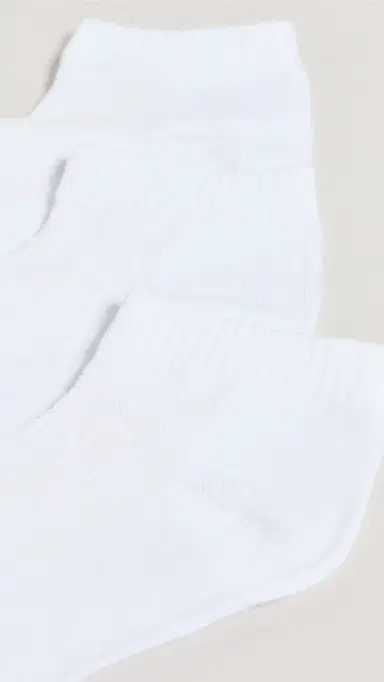 Stems Everyday Ankle Socks Pack Whites One Size | Thumbnail 3