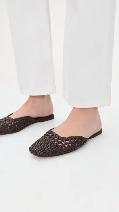 Sam Edelman Nola Woven Slides Dark Brown Woven | Thumbnail 3
