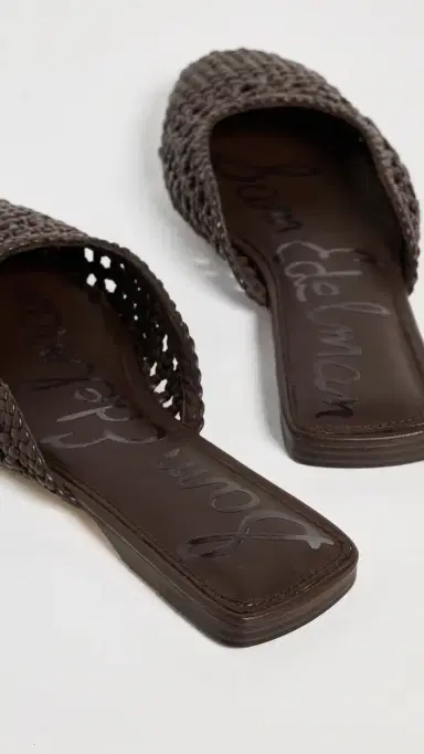 Sam Edelman Nola Woven Slides Dark Brown Woven | Thumbnail 4