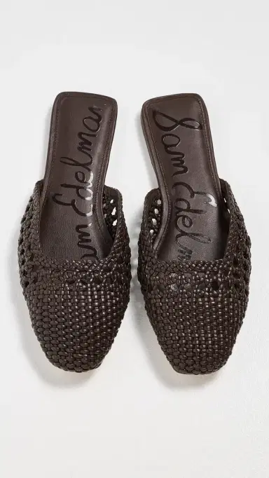 Sam Edelman Nola Woven Slides Dark Brown Woven | Thumbnail 5
