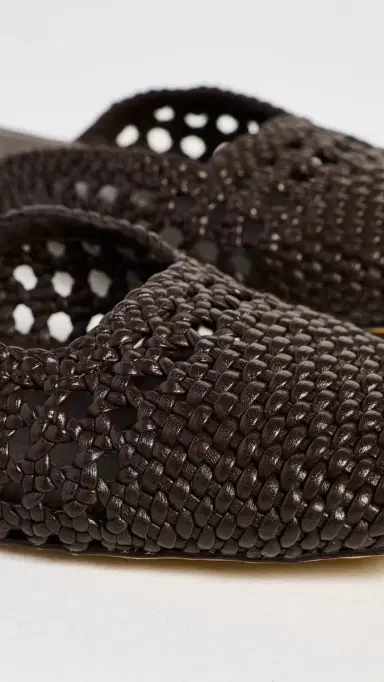 Sam Edelman Nola Woven Slides Dark Brown Woven | Thumbnail 6
