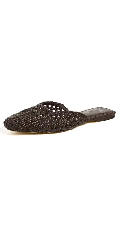 Sam Edelman Nola Woven Slides Dark Brown Woven | Thumbnail 1