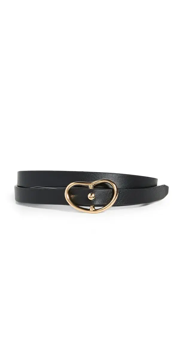 Lizzie Fortunato Skinny Georgia Belt In Black Black