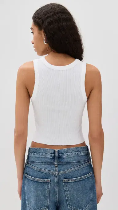AGOLDE Shrunken Poppy Tank White | Thumbnail 3