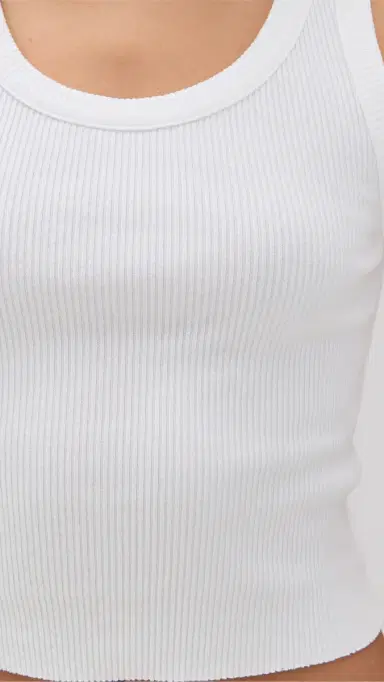AGOLDE Shrunken Poppy Tank White | Thumbnail 6
