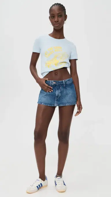 Free People Galivanting Skort Blue Rebel | Thumbnail 5