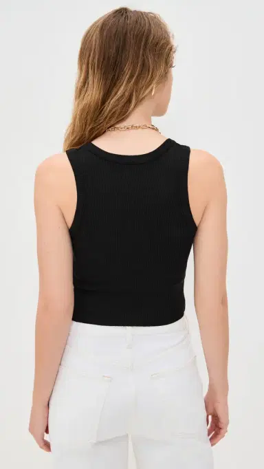 AGOLDE Shrunken Poppy Tank Black | Thumbnail 3