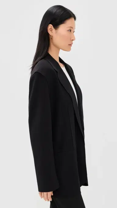 Norma Kamali Oversized Single Breasted Jacket Black | Thumbnail 4 Norma Kamali Oversized Single Breasted Jacket Black | Thumbnail 4