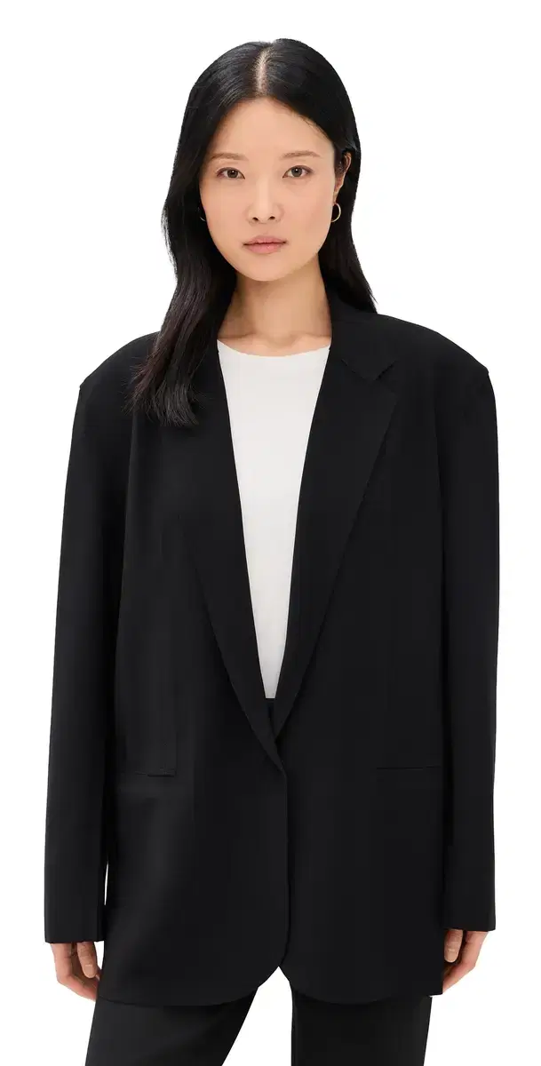 Norma Kamali Oversized ingle Breasted Jacket Black