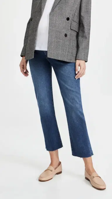 DL1961 Patti Straight Maternity Ankle Jeans Seaborn Raw 31 | Thumbnail 2
