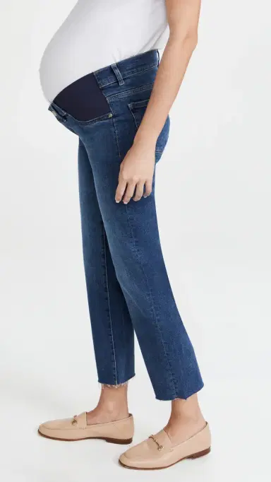 DL1961 Patti Straight Maternity Ankle Jeans Seaborn Raw 31 | Thumbnail 4