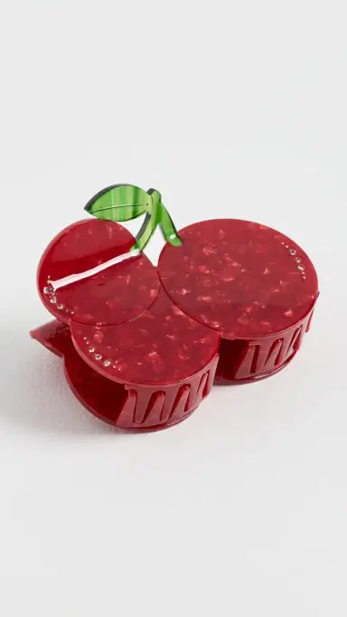 By Adina Eden Tart Cherry Hair Claw Clip Red One Size | Thumbnail 2