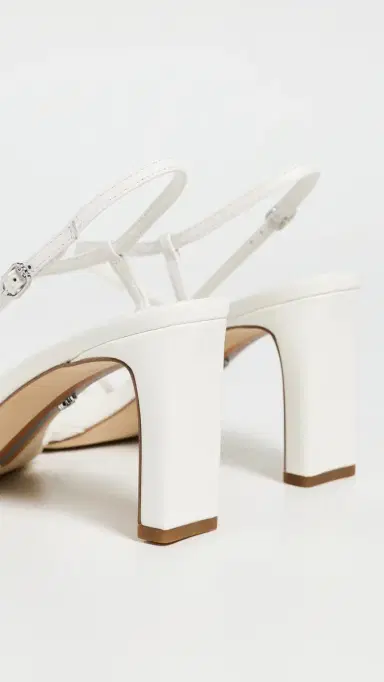 Sam Edelman Elissa Heeled Sandals White Leather | Thumbnail 4