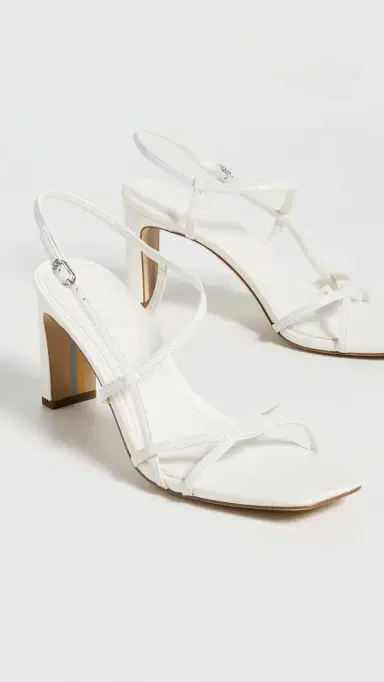 Sam Edelman Elissa Heeled Sandals White Leather | Thumbnail 5