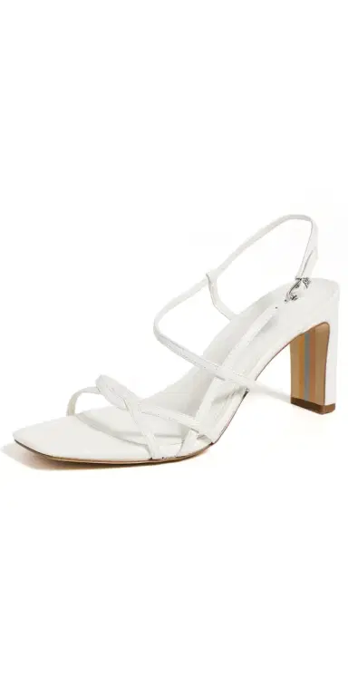 Sam Edelman Elissa Heeled Sandals White Leather | Thumbnail 1