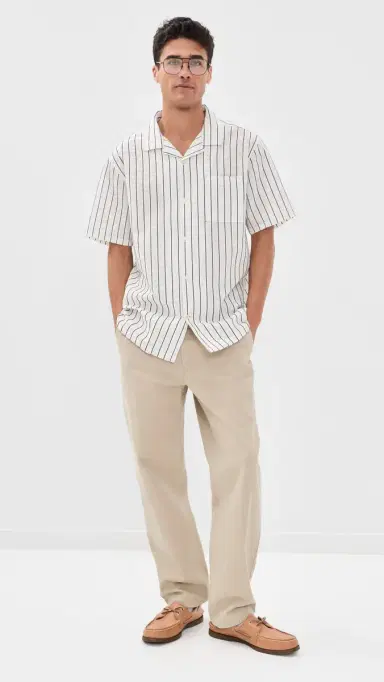 Barbour Park eersucker ummerfit Shirt Whisper White | Thumbnail 5
