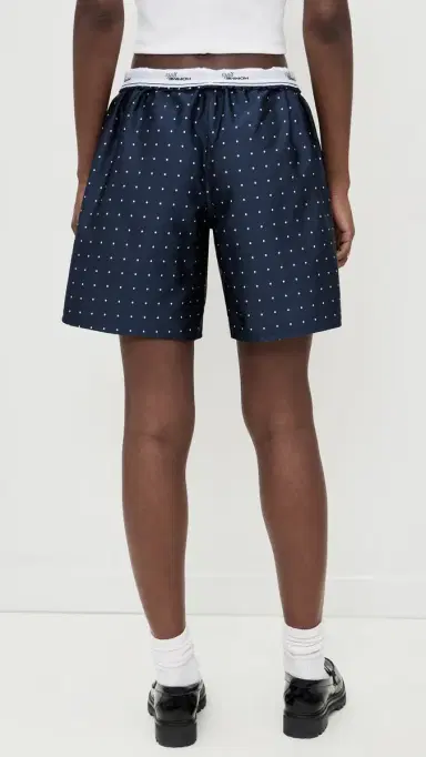 HOMMEGIRLS Long Boxer horts Navy Polka Dot | Thumbnail 3 HOMMEGIRLS Long Boxer horts Navy Polka Dot | Thumbnail 3