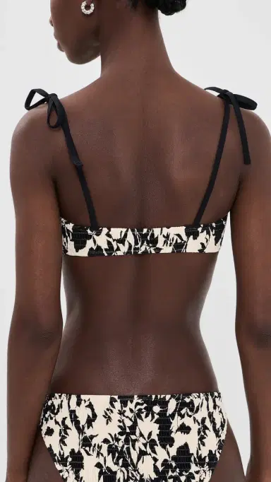 Tanya Taylor Valencia Bikini Top Black multi | Thumbnail 3 Tanya Taylor Valencia Bikini Top Black multi | Thumbnail 3