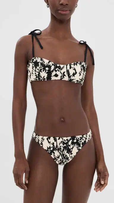 Tanya Taylor Valencia Bikini Top Black multi | Thumbnail 5 Tanya Taylor Valencia Bikini Top Black multi | Thumbnail 5