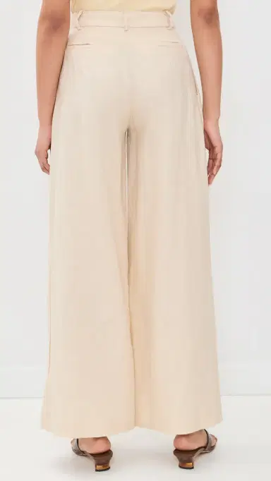 Faithfull Sofia Linen Trousers Panna | Thumbnail 3