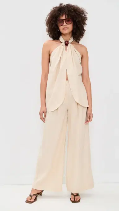 Faithfull Sofia Linen Trousers Panna | Thumbnail 5