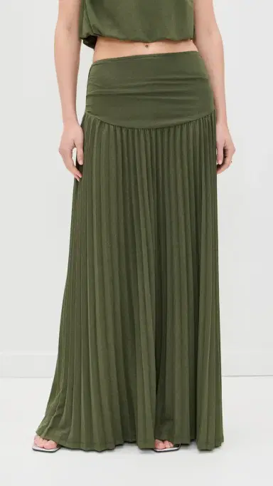 LIONESS Field of Dreams Maxi Skirt Olive | Thumbnail 2 LIONESS Field of Dreams Maxi Skirt Olive | Thumbnail 2