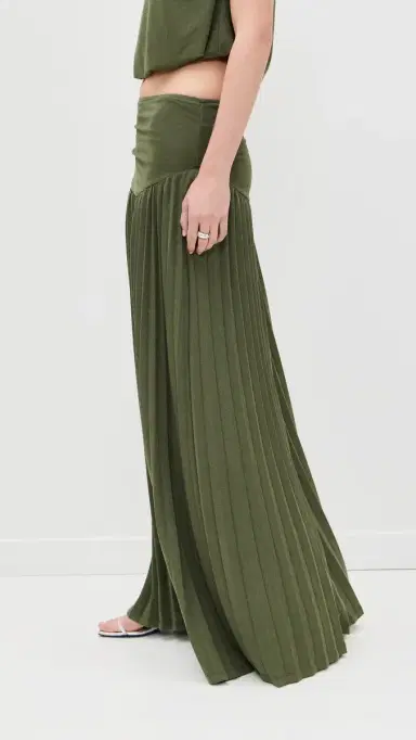 LIONESS Field of Dreams Maxi Skirt Olive | Thumbnail 4 LIONESS Field of Dreams Maxi Skirt Olive | Thumbnail 4