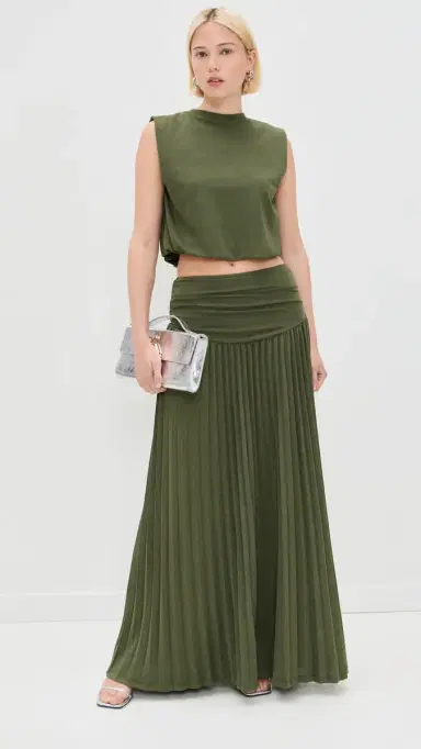 LIONESS Field of Dreams Maxi Skirt Olive | Thumbnail 5 LIONESS Field of Dreams Maxi Skirt Olive | Thumbnail 5