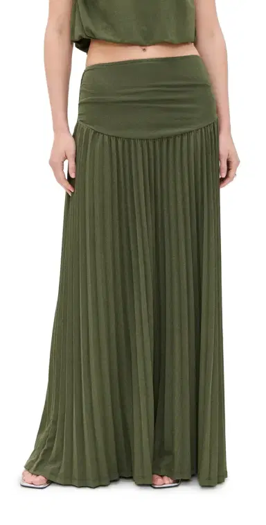 LIONESS Field of Dreams Maxi Skirt Olive | Thumbnail 1 LIONESS Field of Dreams Maxi Skirt Olive | Thumbnail 1