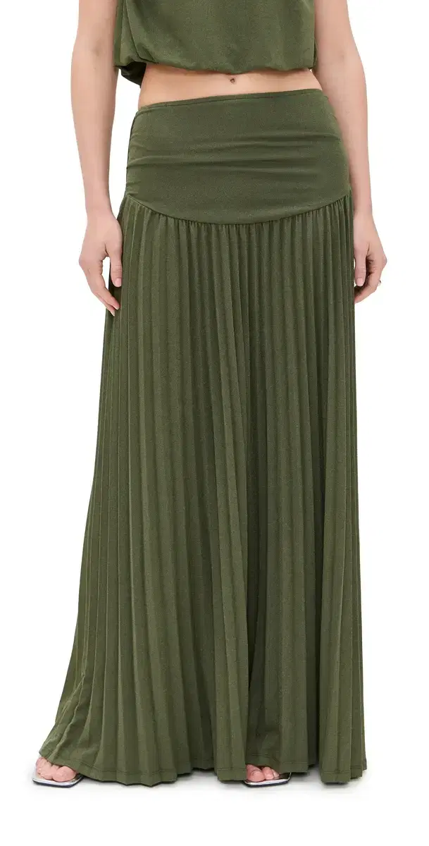 Lioness Field of Dreams axi Skirt Olive