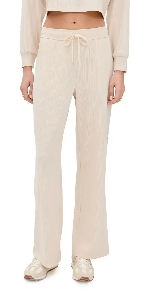 Beyond Yoga Breathe Easy Ribbed Wide Leg Pants