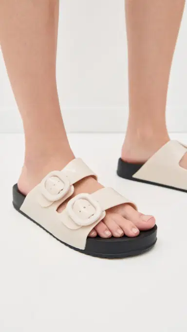 Melissa Cozy Jelly Slides Black/Beige 5 | Thumbnail 3 Melissa Cozy Jelly Slides Black/Beige 5 | Thumbnail 3