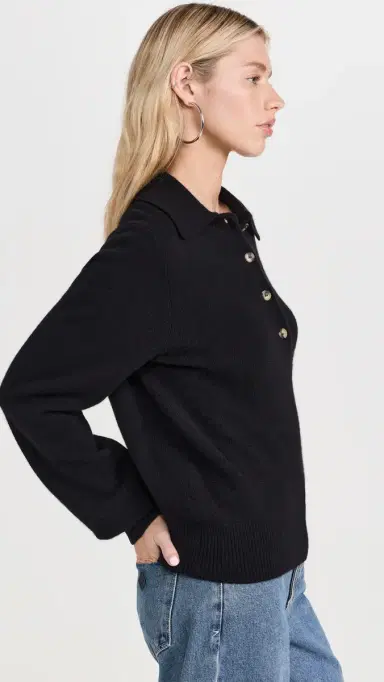 Sold Out NYC The Cashmere Polo in Black Black S | Thumbnail 4