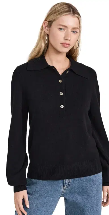 Sold Out NYC The Cashmere Polo in Black Black S | Thumbnail 1