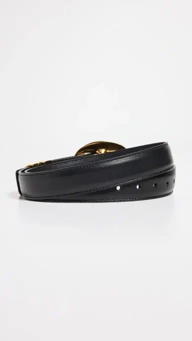 Altuzarra Vintage Brass Buckle Belt Black | Thumbnail 4