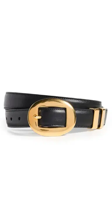 Altuzarra Vintage Brass Buckle Belt Black | Thumbnail 1