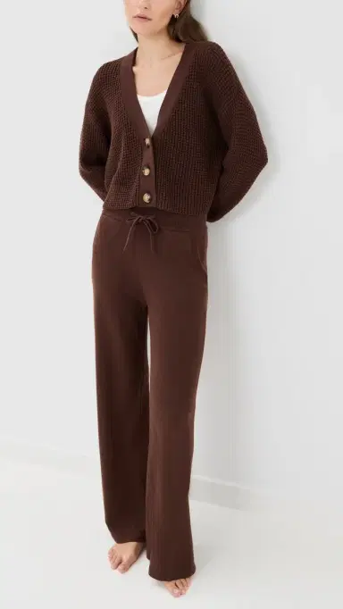 Eberjey Recycled Sweater Pants Chocolate | Thumbnail 5 Eberjey Recycled Sweater Pants Chocolate | Thumbnail 5