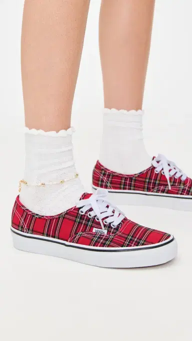 Vans Authentic Sneakers Plaid Red | Thumbnail 3 Vans Authentic Sneakers Plaid Red | Thumbnail 3