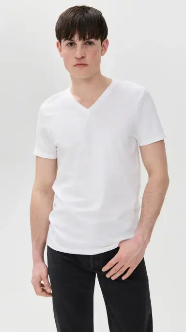 Calvin Klein Underwear Cotton Classic 3-Pack V Neck T-Shirt White | Thumbnail 3