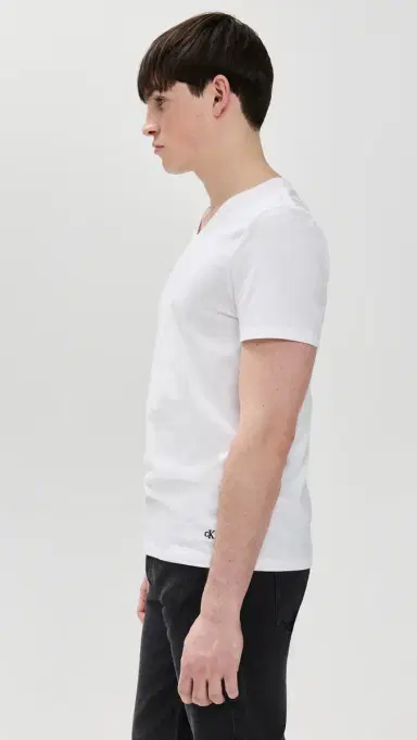 Calvin Klein Underwear Cotton Classic 3-Pack V Neck T-Shirt White | Thumbnail 5