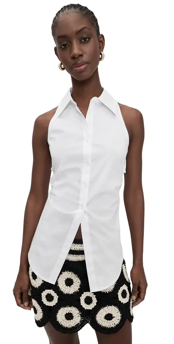 och Poplin Button Up Macadamia