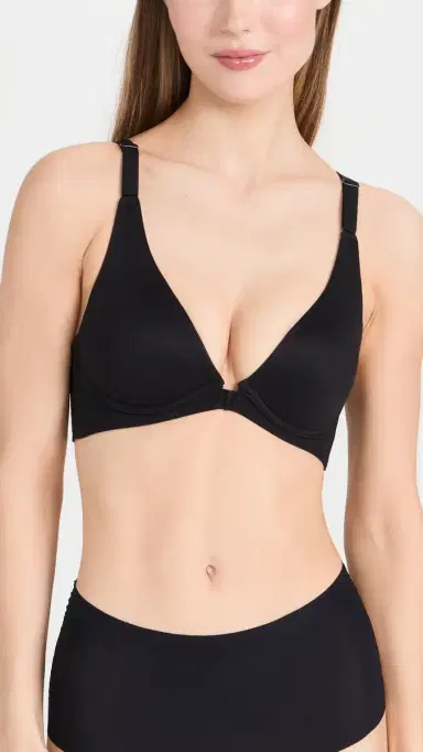 Spanx SPANXsmooth Bra-llelujah! Adjustable Plunge Wireless Lift Bra Very Black 34D | Thumbnail 2