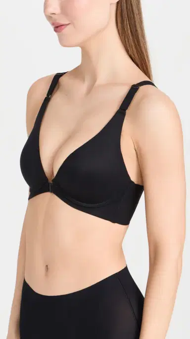 Spanx SPANXsmooth Bra-llelujah! Adjustable Plunge Wireless Lift Bra Very Black 34D | Thumbnail 4