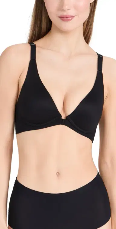 Spanx SPANXsmooth Bra-llelujah! Adjustable Plunge Wireless Lift Bra Very Black 34D | Thumbnail 1