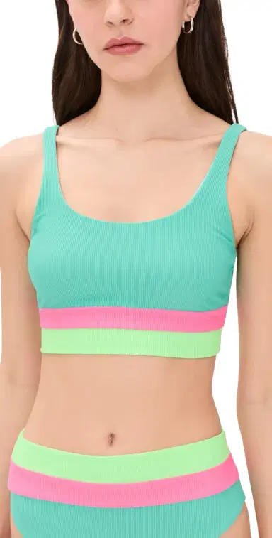 Beach Riot Mackenzie Bikini Top Strawberry Ice Colorblock | Thumbnail 1 Beach Riot Mackenzie Bikini Top Strawberry Ice Colorblock | Thumbnail 1
