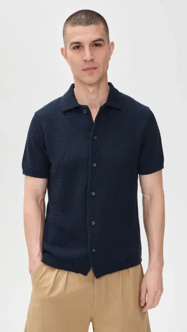 Taylor Stitch The Button Down Polo Dark Navy Crochet 42 | Thumbnail 2 Taylor Stitch The Button Down Polo Dark Navy Crochet 42 | Thumbnail 2
