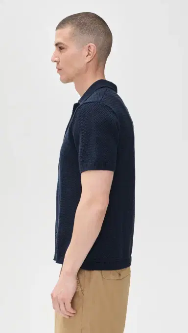 Taylor Stitch The Button Down Polo Dark Navy Crochet 42 | Thumbnail 4 Taylor Stitch The Button Down Polo Dark Navy Crochet 42 | Thumbnail 4