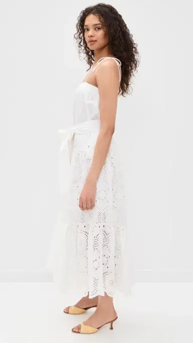 Marea Camille Dress White Eyelet | Thumbnail 4
