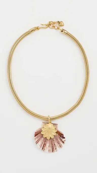Brinker + Eliza Oceana Necklace Gold/Shell | Thumbnail 2